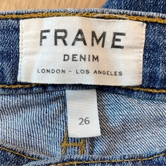 FRAME Le Skinny de Jeanne Jeans Curved Frayed Hem - Picture 7 of 14